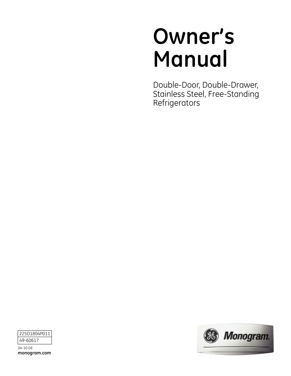 GE Monogram 225D1804P011 User Manual | 28 pages