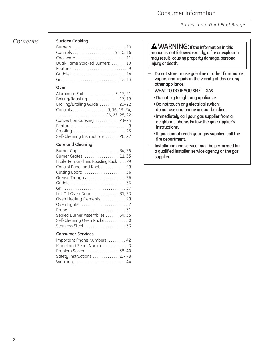 GE Monogram ZDP484LGPSS User Manual | Page 2 / 128