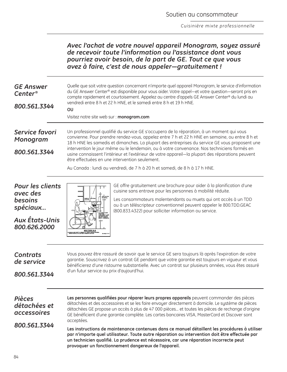 Grill, Soutien au consommateur | GE Monogram ZDP484LGPSS User Manual | Page 84 / 128