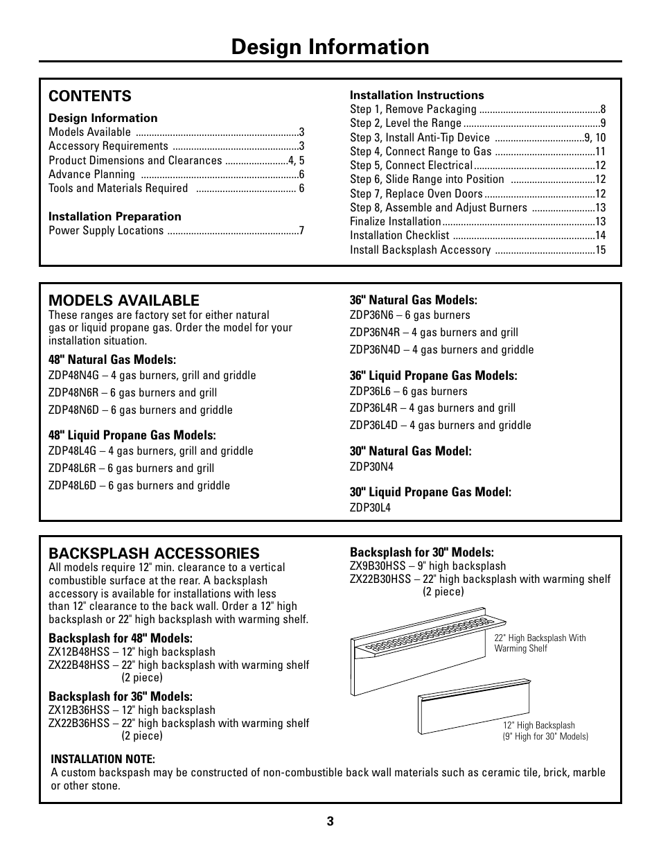 GE Monogram ZDP48N6D User Manual | Page 3 / 16