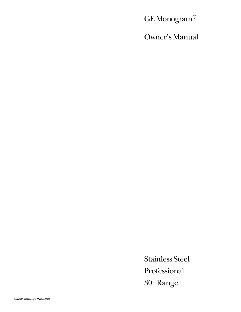 GE Monogram 164D4290P031 User Manual | 28 pages