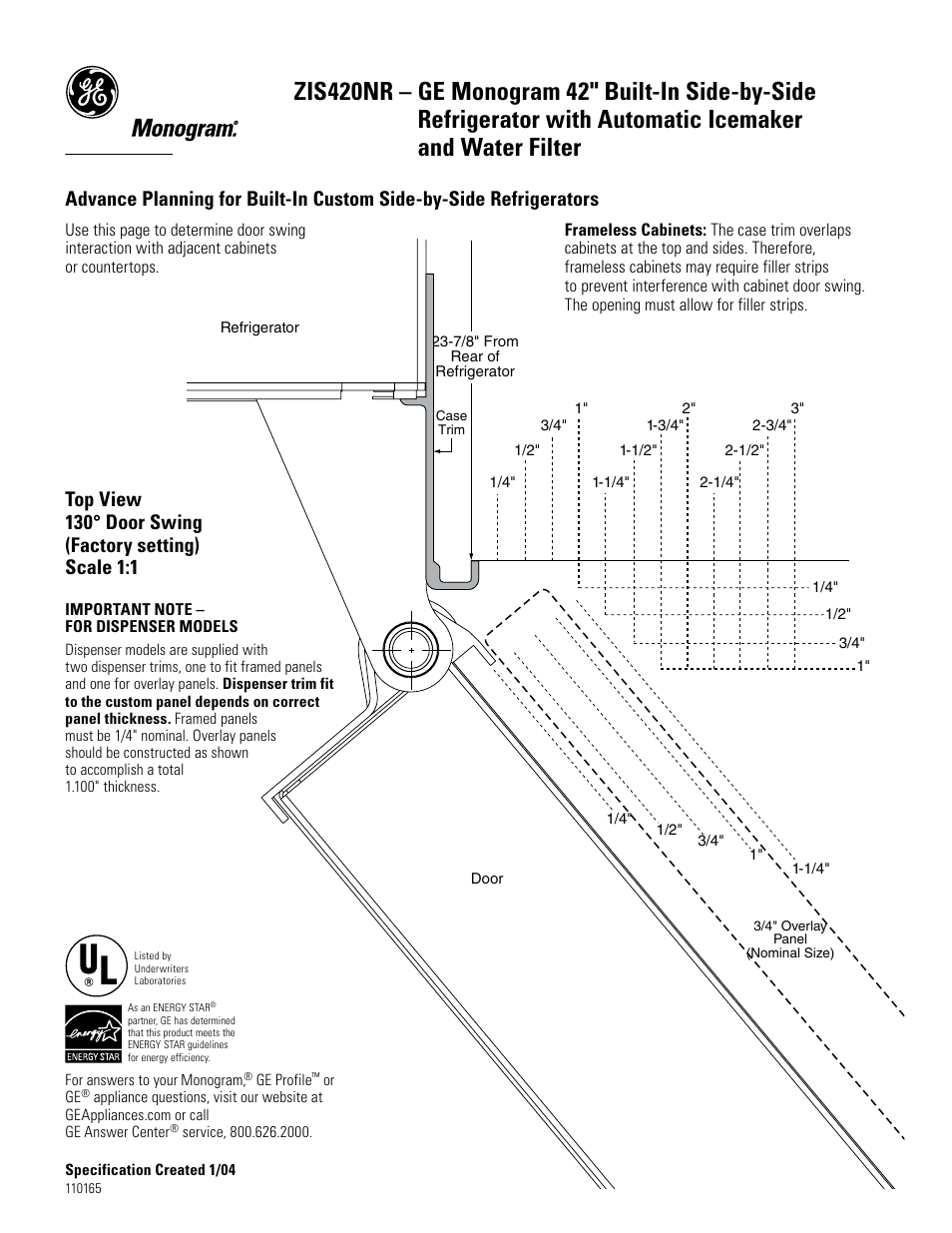 696dia5 | GE Monogram ZIS420NR User Manual | Page 4 / 6