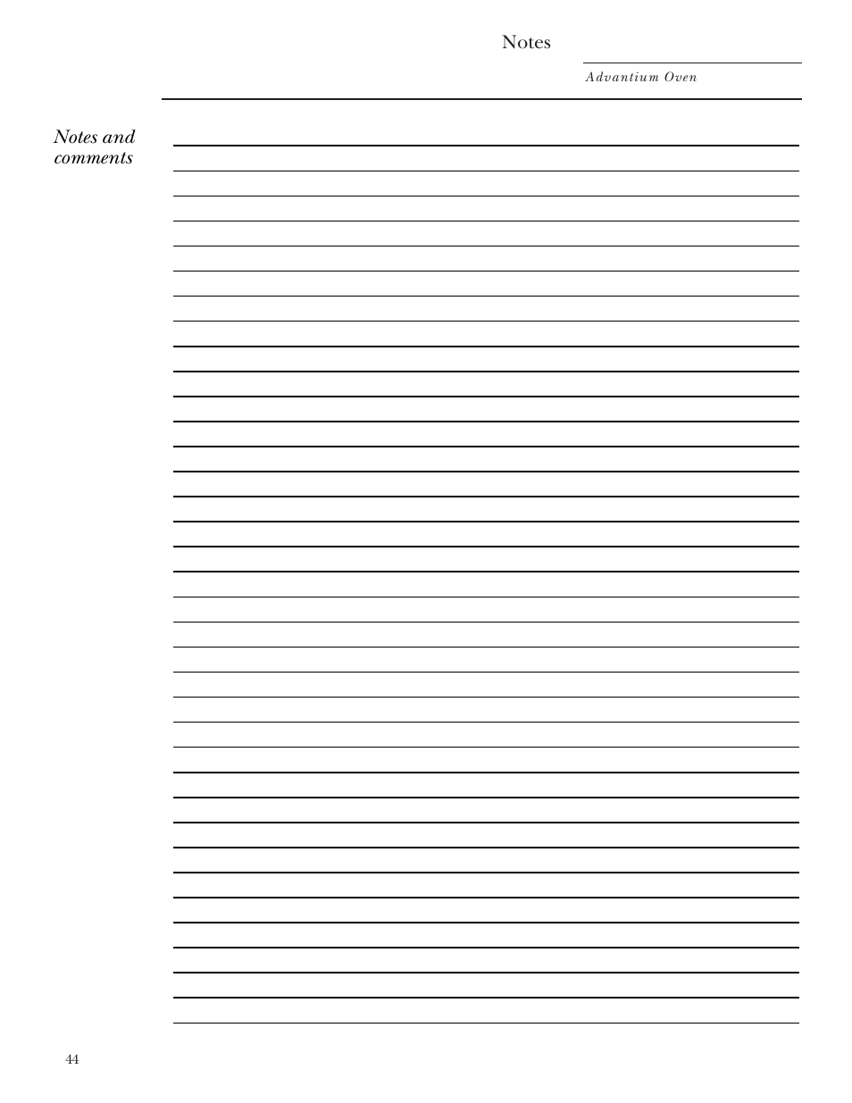 GE Monogram SCA2000 User Manual | Page 44 / 48