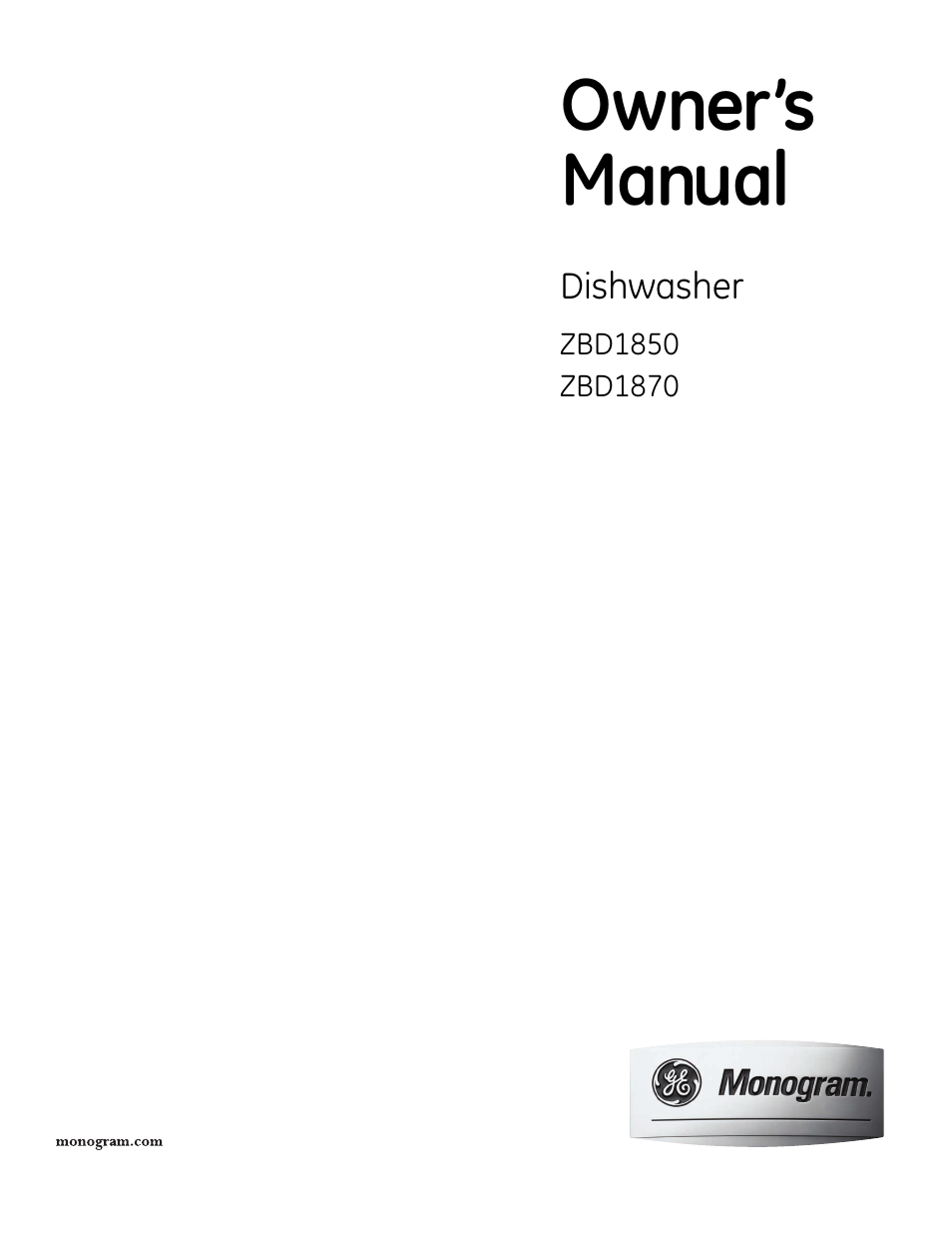 GE Monogram ZBD1850 User Manual | 24 pages