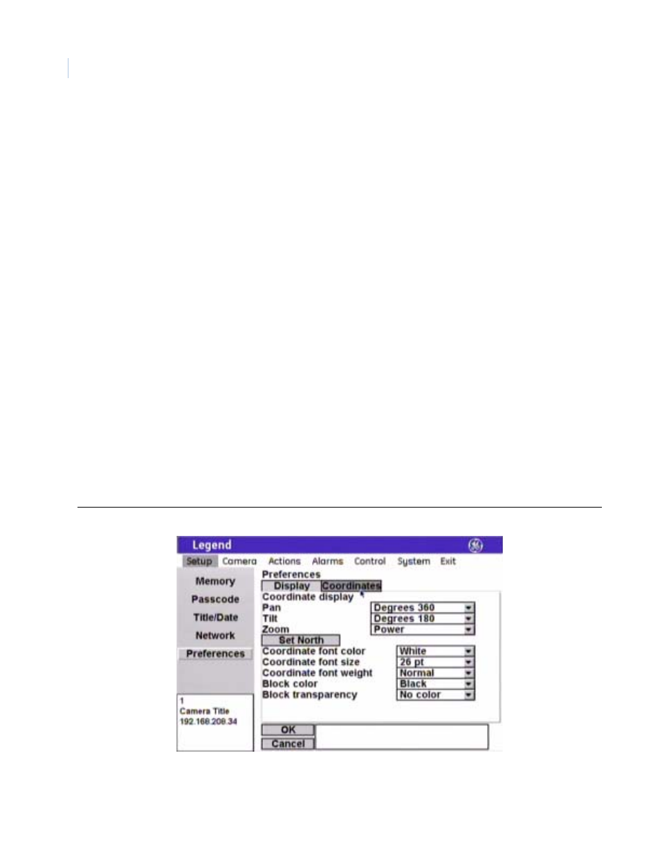 GE Monogram Security Legend Camera User Manual | Page 20 / 77