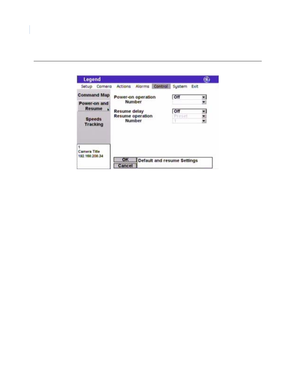 GE Monogram Security Legend Camera User Manual | Page 60 / 77