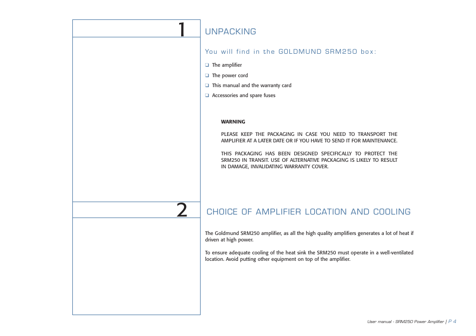 Goldmund SRM250 User Manual | Page 5 / 10