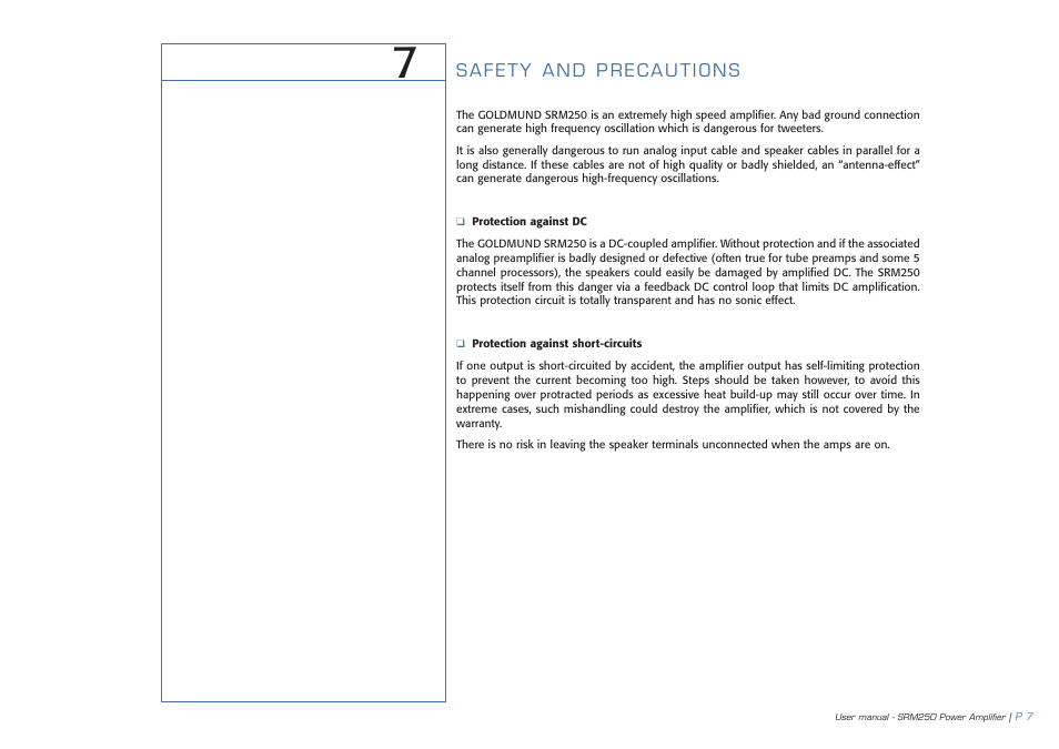 Goldmund SRM250 User Manual | Page 8 / 10