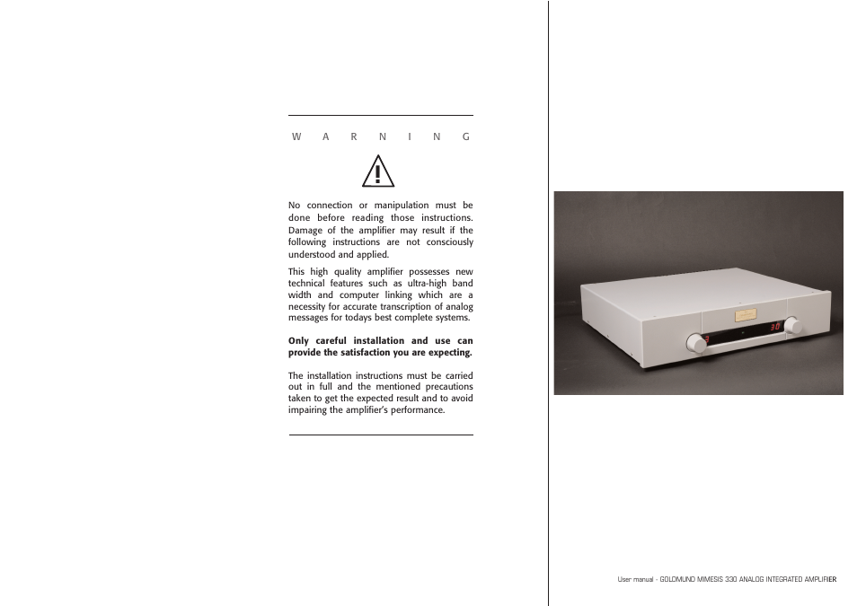 Goldmund MIMESIS 330 User Manual | Page 3 / 12
