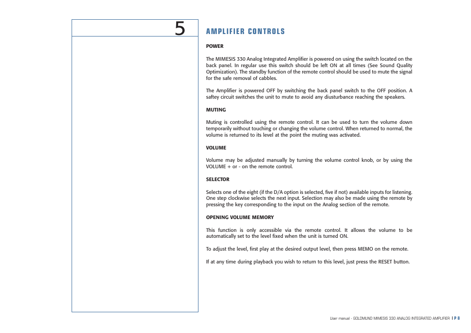 Goldmund MIMESIS 330 User Manual | Page 9 / 12