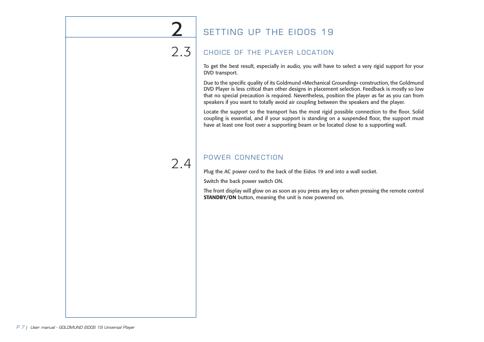 Goldmund 19 User Manual | Page 10 / 48