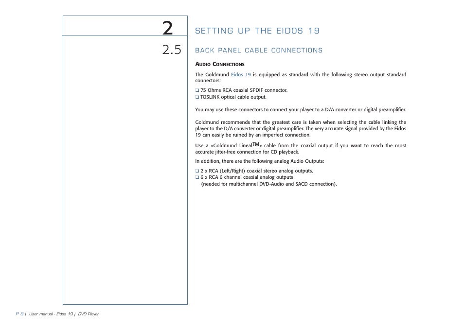 Goldmund 19 User Manual | Page 12 / 48