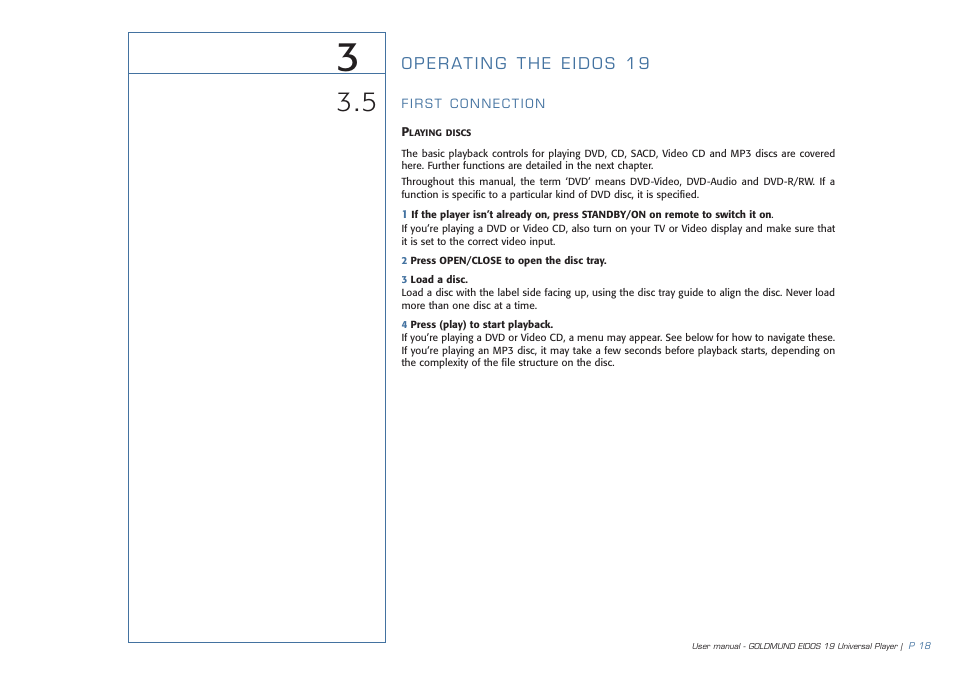 Goldmund 19 User Manual | Page 21 / 48