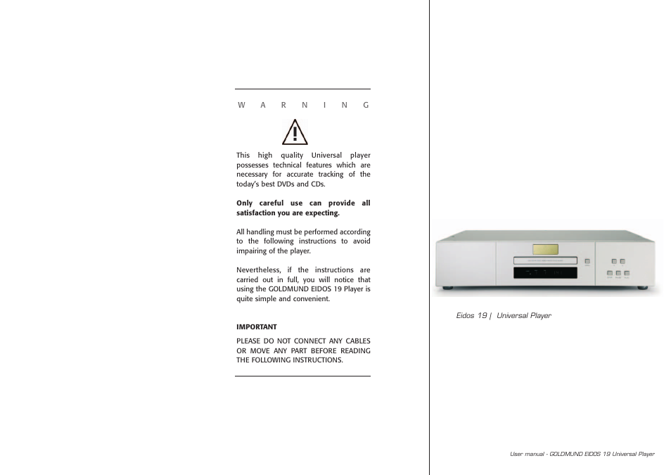 Goldmund 19 User Manual | Page 5 / 48
