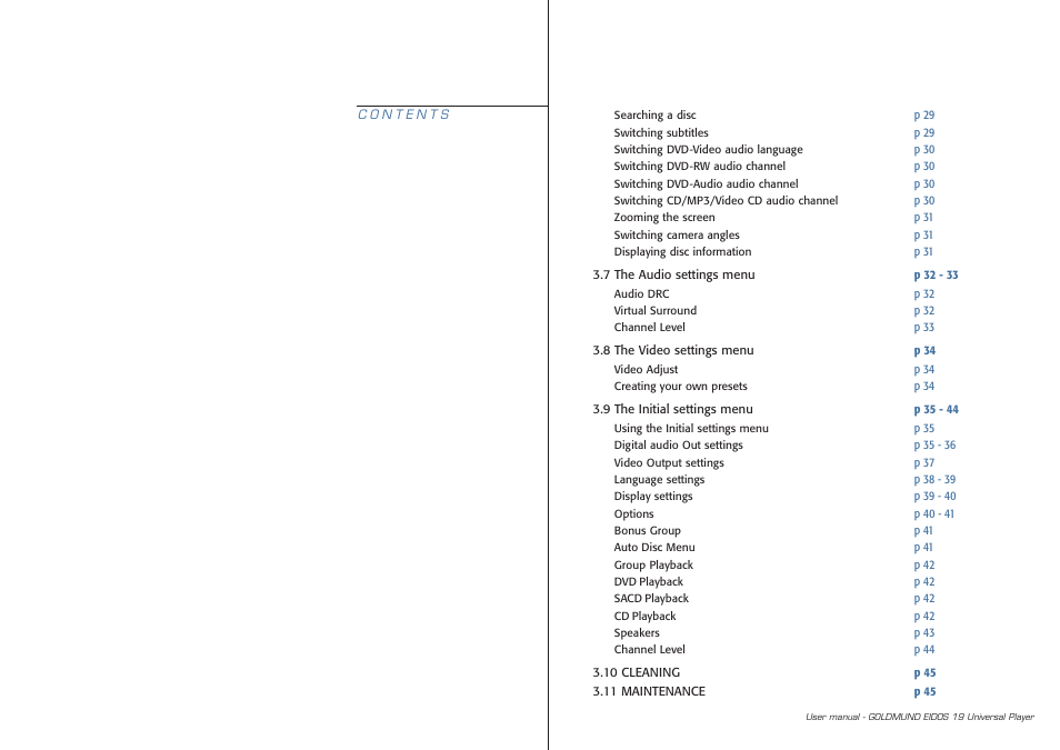 Goldmund 19 User Manual | Page 7 / 48