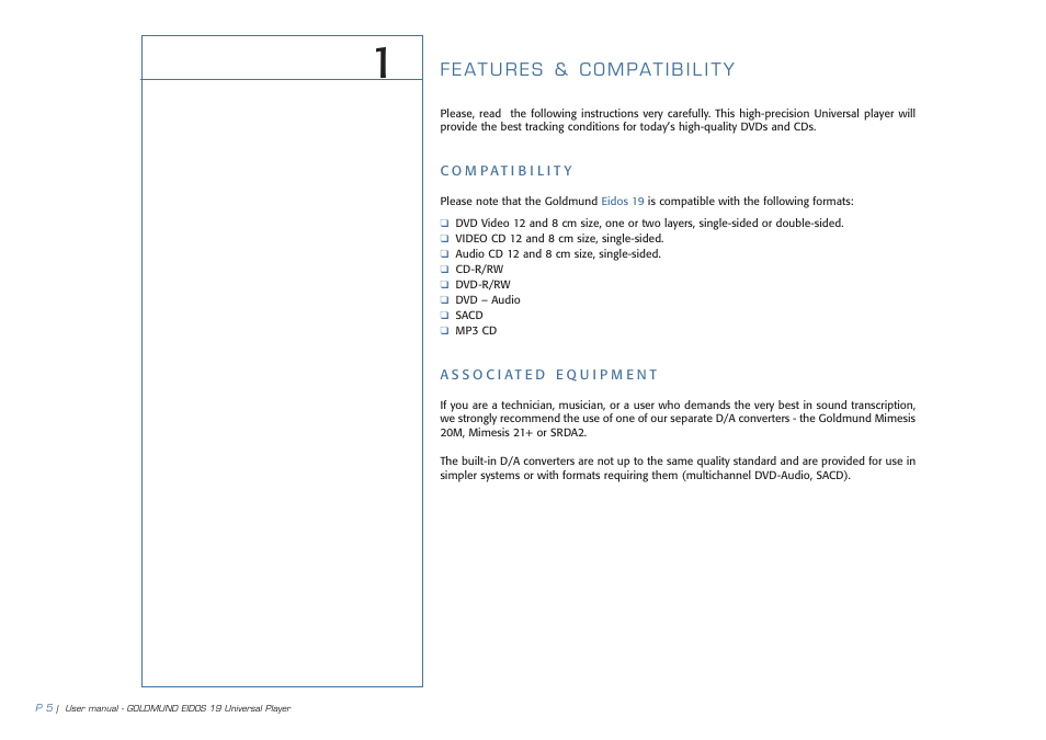 Goldmund 19 User Manual | Page 8 / 48