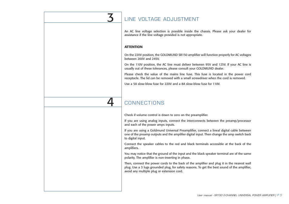 Goldmund SR150 User Manual | Page 6 / 11