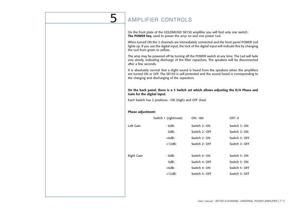 Goldmund SR150 User Manual | Page 7 / 11