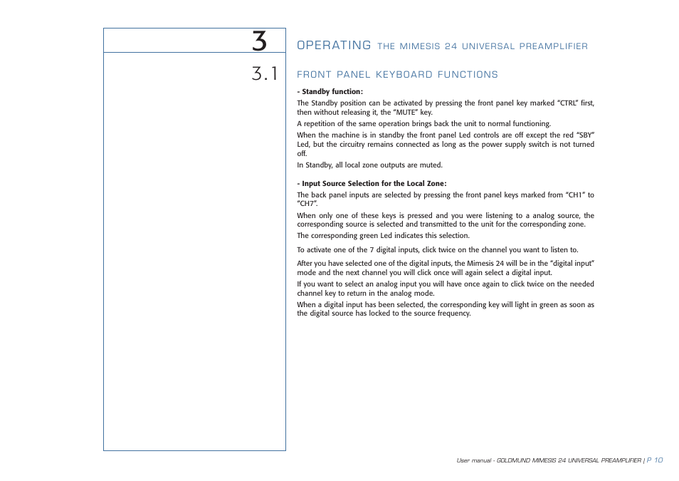 Goldmund MIMESIS 24 User Manual | Page 11 / 20