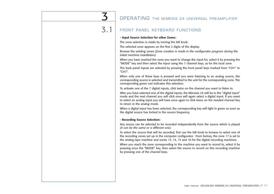 Goldmund MIMESIS 24 User Manual | Page 12 / 20