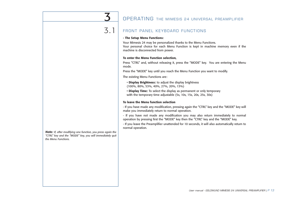 Goldmund MIMESIS 24 User Manual | Page 14 / 20