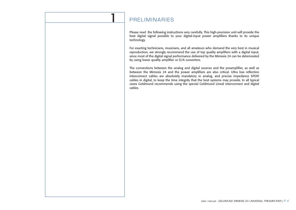 Goldmund MIMESIS 24 User Manual | Page 5 / 20