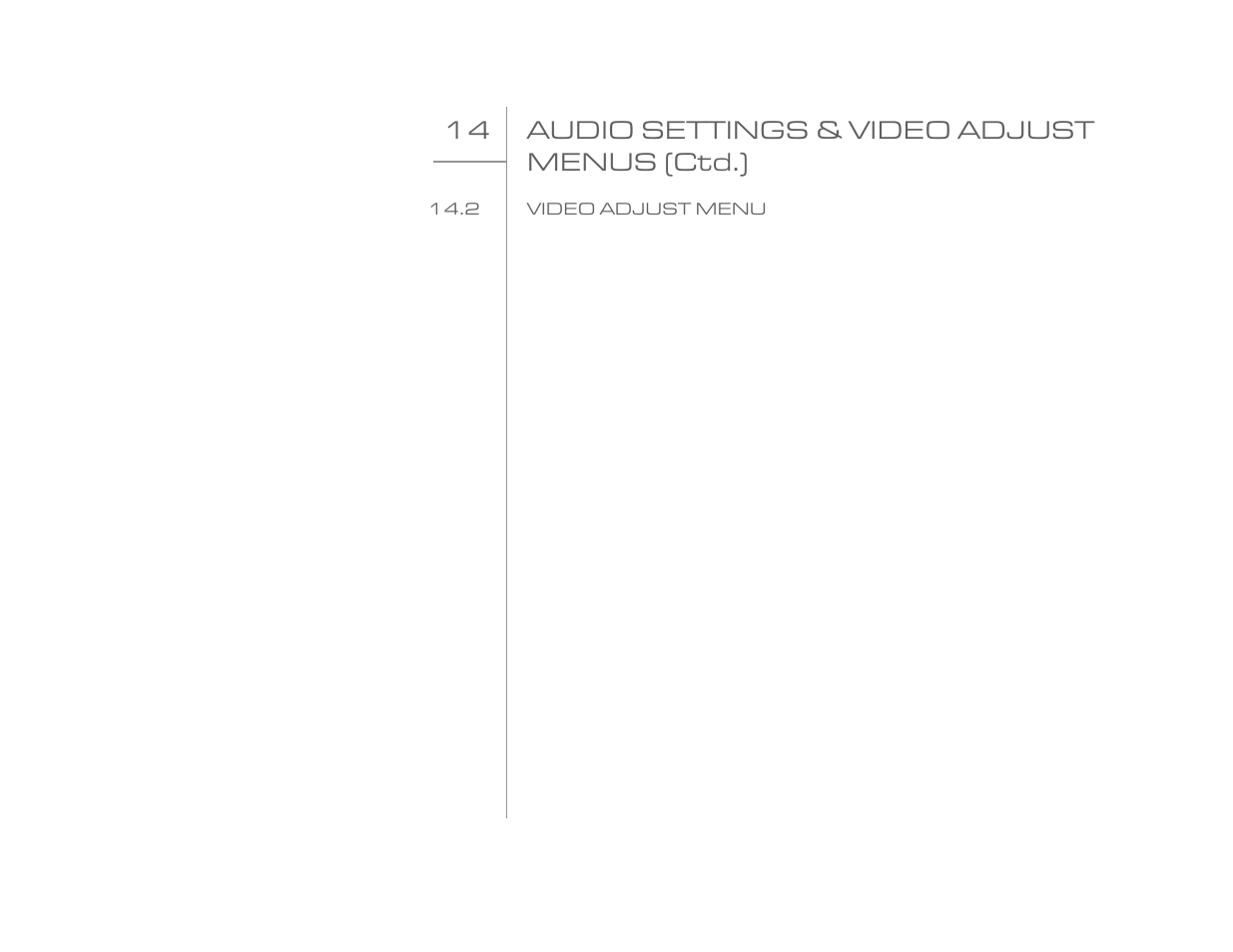 14 audio settings & video adjust menus (ctd.) | Goldmund EIDOS 20DVD User Manual | Page 31 / 43