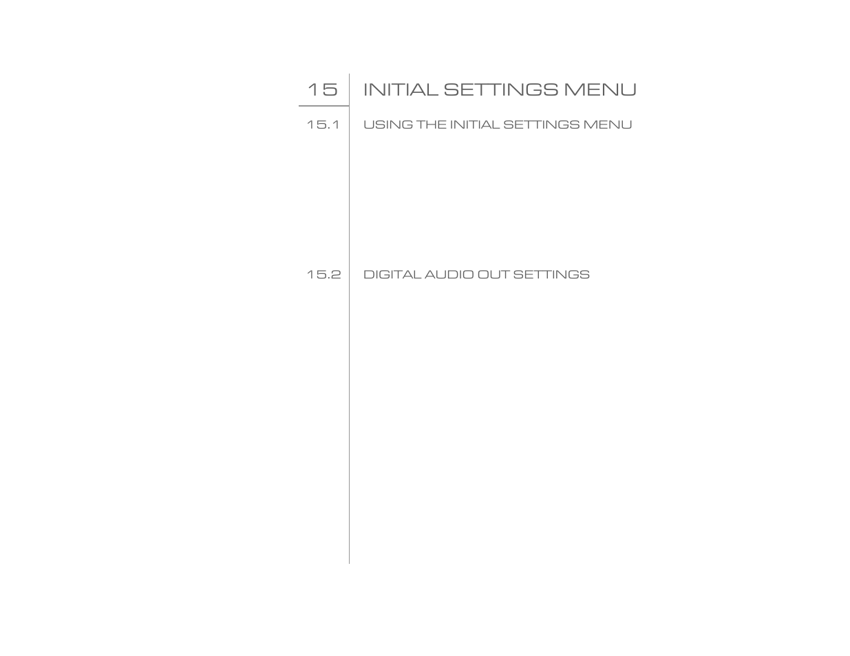 15 initial settings menu | Goldmund EIDOS 20DVD User Manual | Page 32 / 43