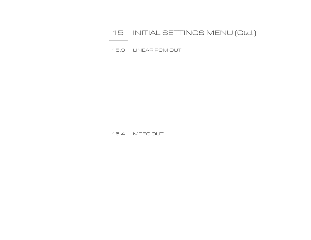 15 initial settings menu (ctd.) | Goldmund EIDOS 20DVD User Manual | Page 33 / 43