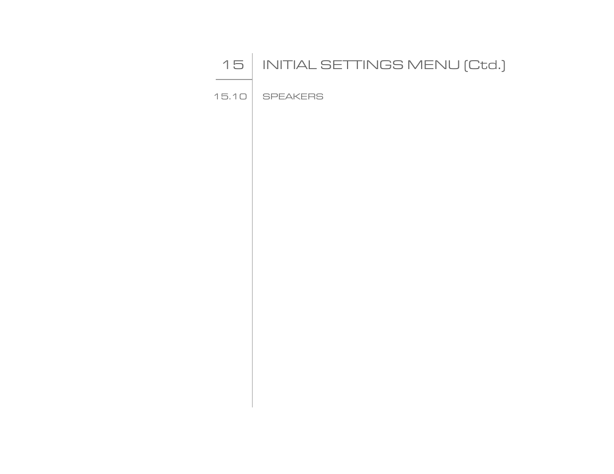 15 initial settings menu (ctd.) | Goldmund EIDOS 20DVD User Manual | Page 40 / 43