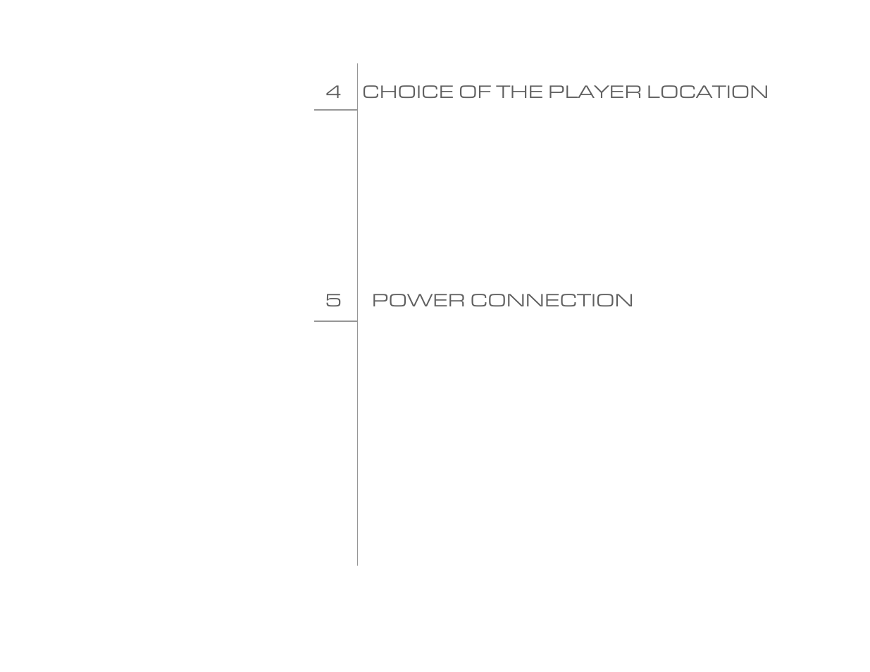 4 choice of the player location, 5 power connection | Goldmund EIDOS 20DVD User Manual | Page 7 / 43