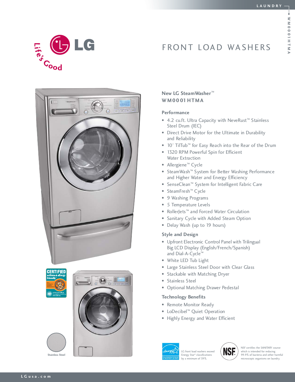 Goldstar WM0001HTMA User Manual | 2 pages