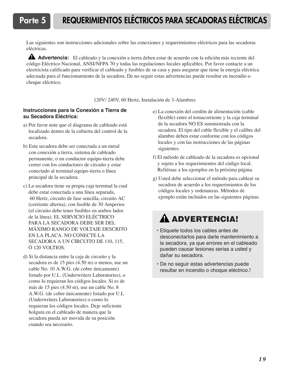 Advertencia | Goldstar DLG3744W User Manual | Page 55 / 72