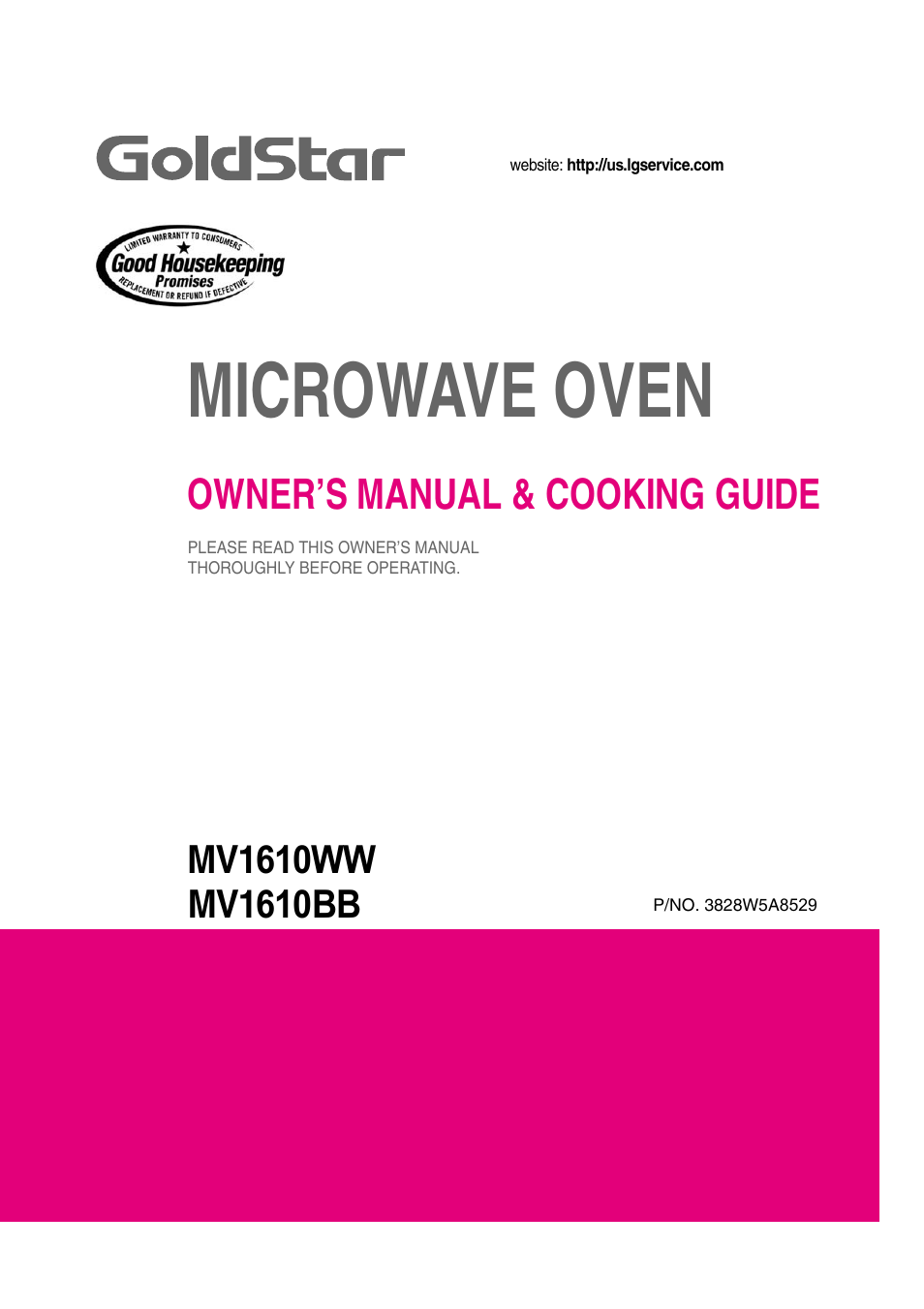 Goldstar MV1610BB User Manual | 28 pages