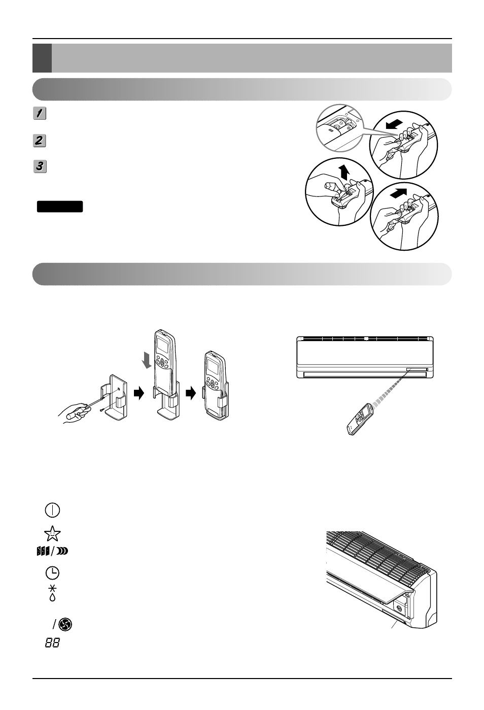 Operating instruction, How to insert the batteries, Operation indication lamps | 12 room air conditioner | Goldstar LS242CE User Manual | Page 12 / 29