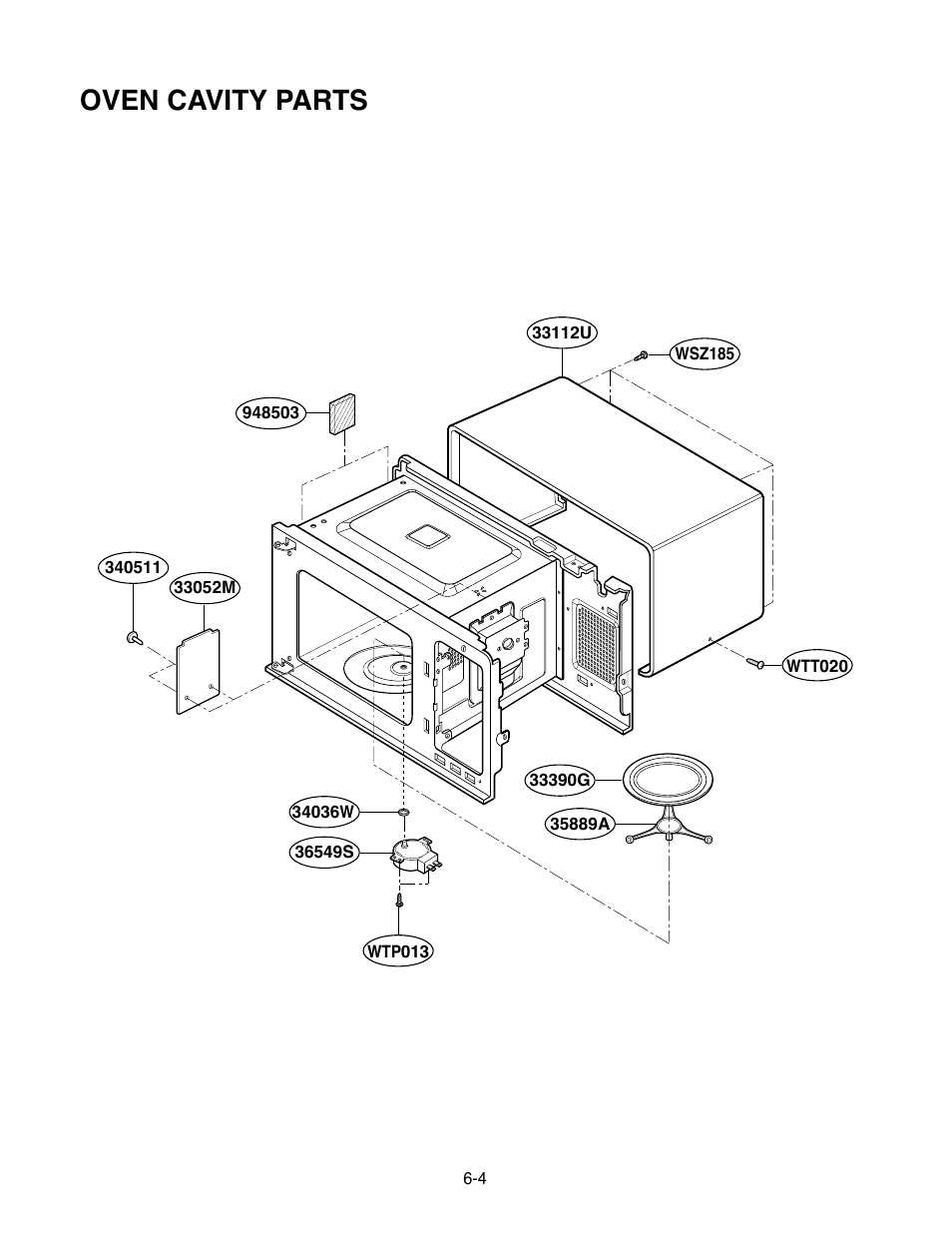 Oven cavity parts | Goldstar MA-2005ST User Manual | Page 41 / 46