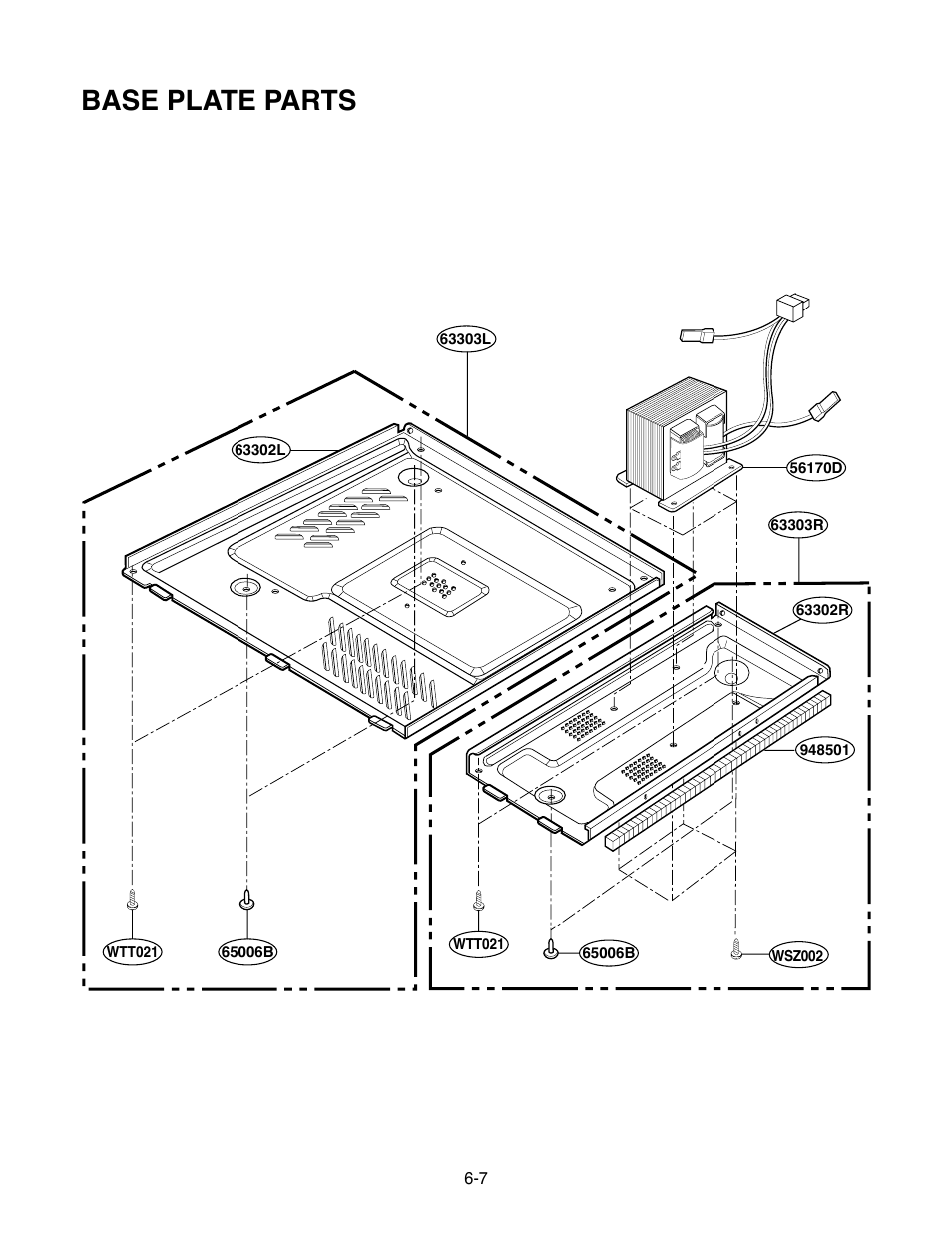 Base plate parts | Goldstar MA-2005ST User Manual | Page 44 / 46