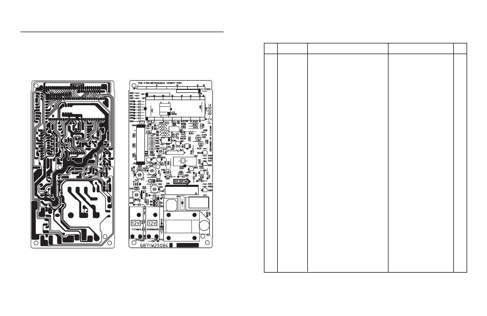 P.c.b. parts list, Printed circuit board | Goldstar MA-2005ST User Manual | Page 46 / 46