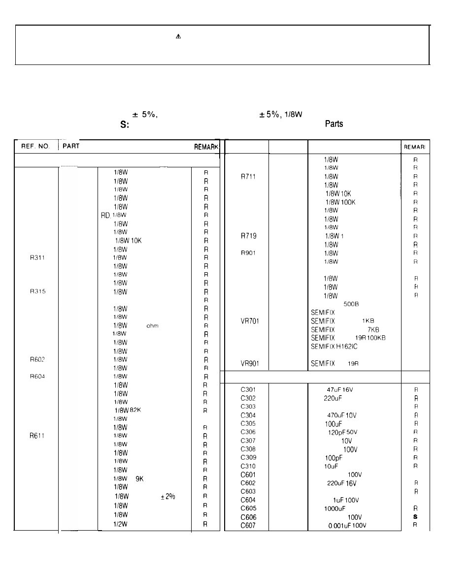 Replacement parts list | Goldstar MONOCHROME MONITOR MBM-2105GIA User Manual | Page 12 / 13