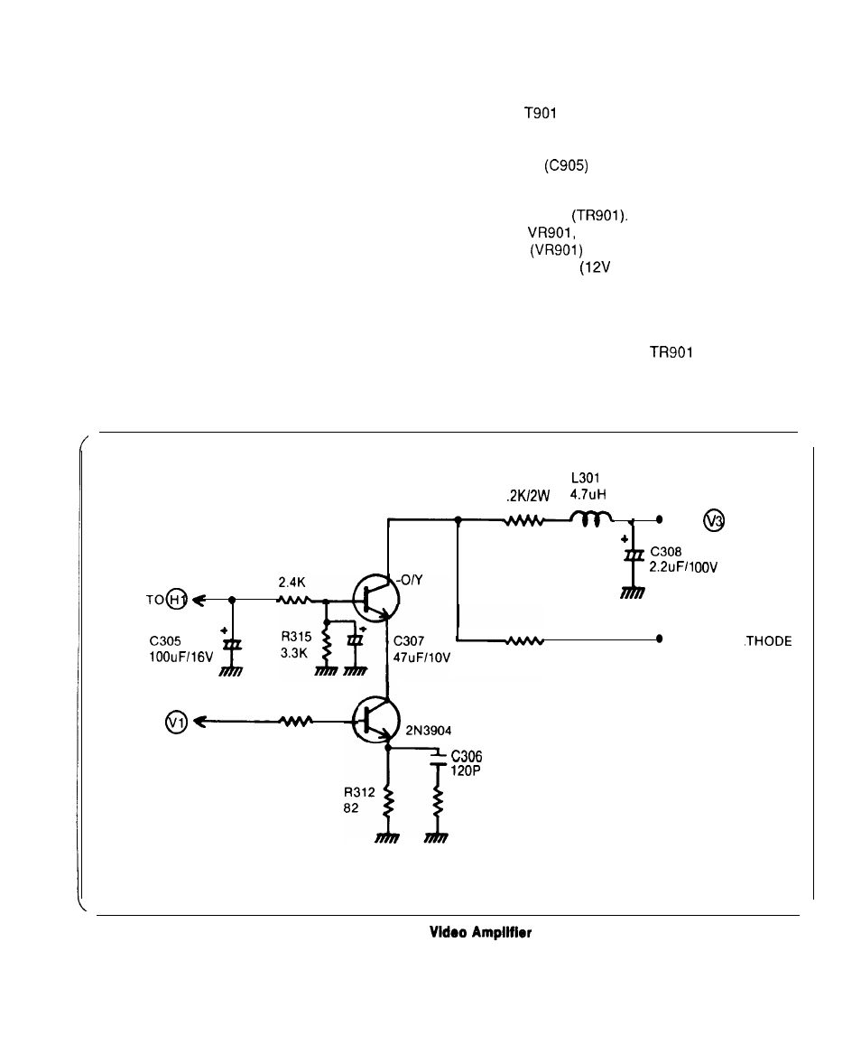 Circuit description | Goldstar MONOCHROME MONITOR MBM-2105GIA User Manual | Page 3 / 13