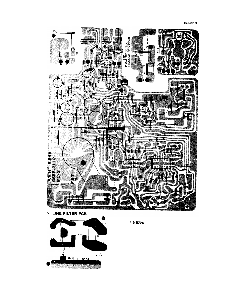 Printed circuit board | Goldstar MONOCHROME MONITOR MBM-2105GIA User Manual | Page 9 / 13