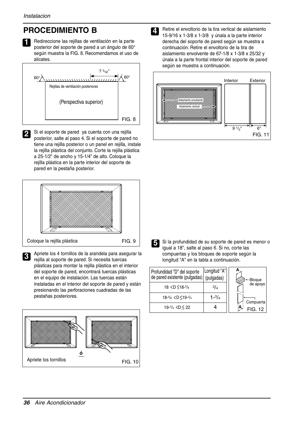 Procedimiento b | Goldstar LT1230CR User Manual | Page 36 / 48