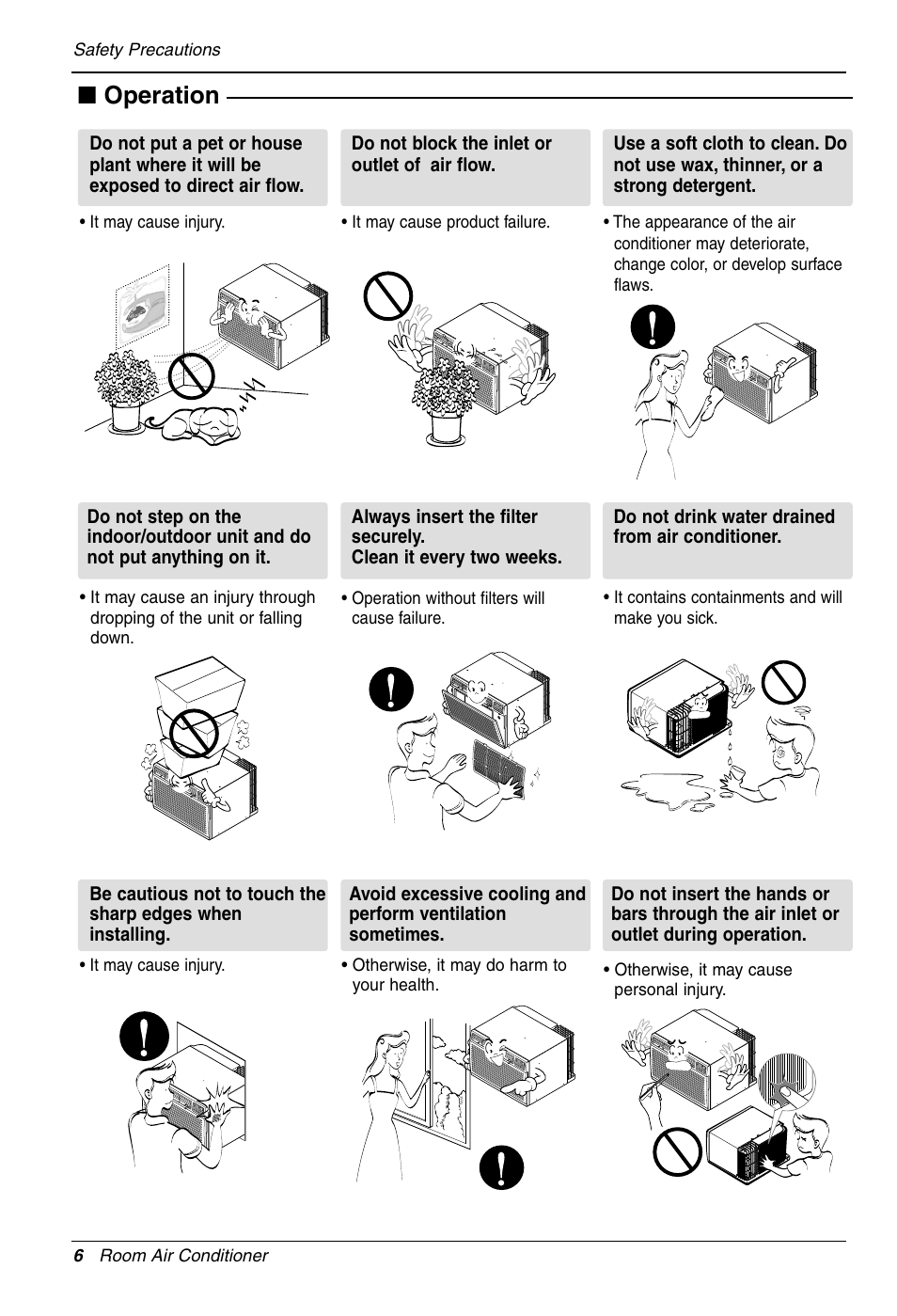 Operation | Goldstar LT1230CR User Manual | Page 6 / 48