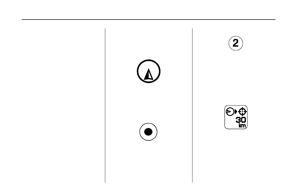 Navigation symbols | GMC Traverse User Manual | Page 41 / 80