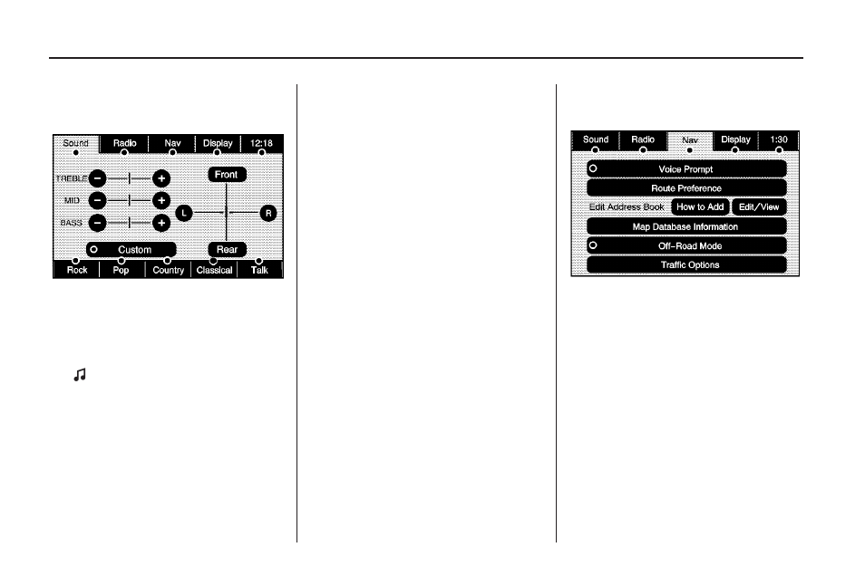 Configure menu | GMC Traverse User Manual | Page 58 / 80