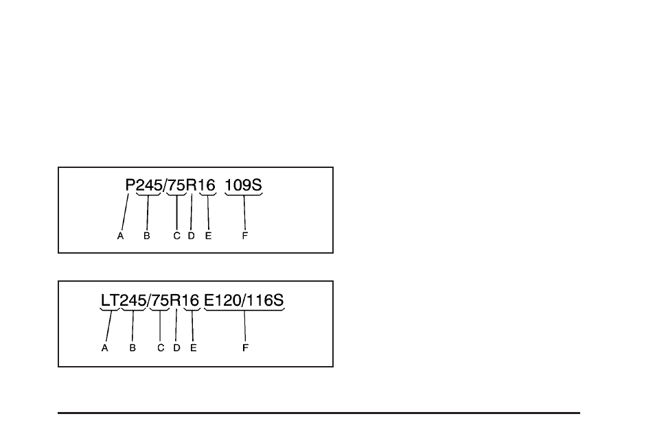 Tire size | GMC 2006 Savana User Manual | Page 303 / 394