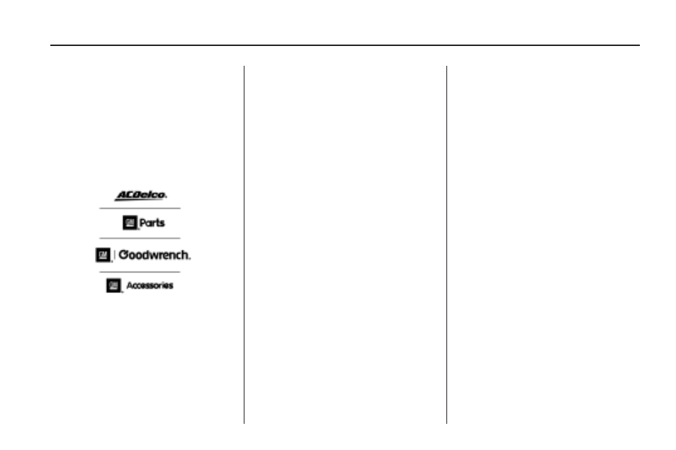 Service, Accessories and modifications, Service -3 accessories and | Modifications -3 | GMC 2009 Acadia User Manual | Page 289 / 516