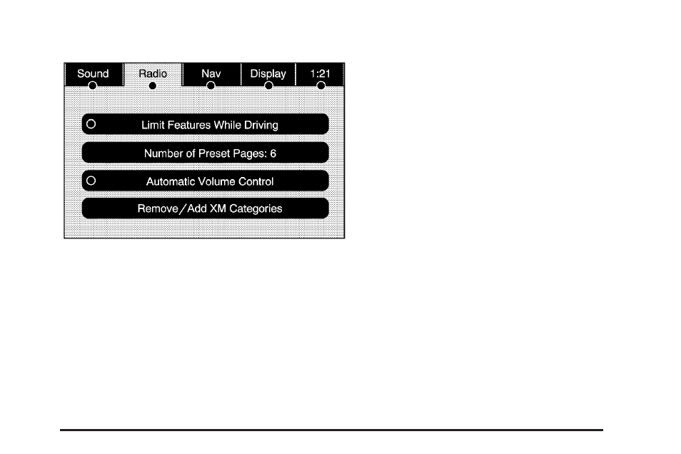 Radio menu | GMC 2009 Acadia User Manual | Page 493 / 516