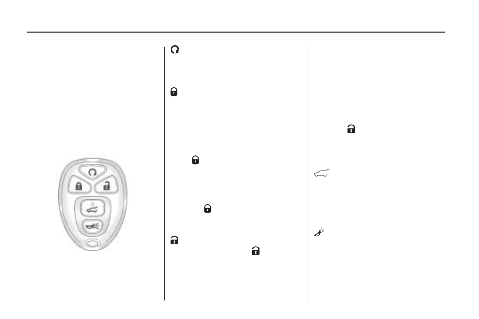 Remote keyless entry (rke) system operation, Remote keyless entry (rke), System operation -4 | GMC 2009 Acadia User Manual | Page 72 / 516