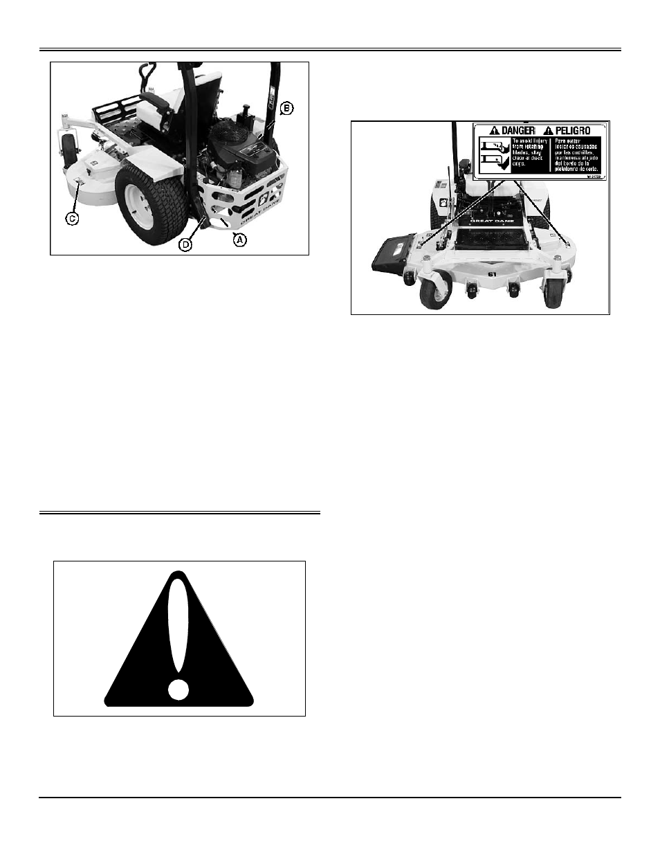 Safety labels | Great Dane Chariot Brutus GBKW2552S User Manual | Page 4 / 86
